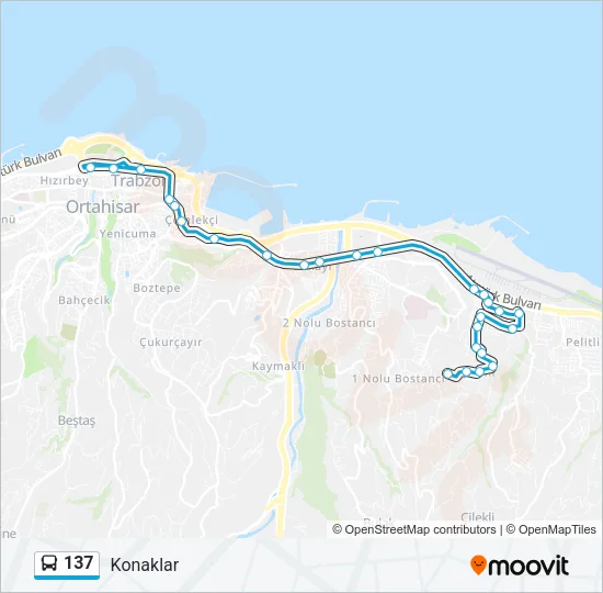 137 Bus Line Map