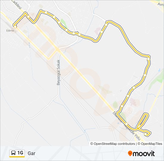 1G bus Line Map