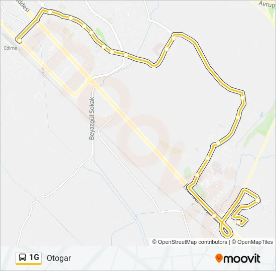 1G Bus Line Map