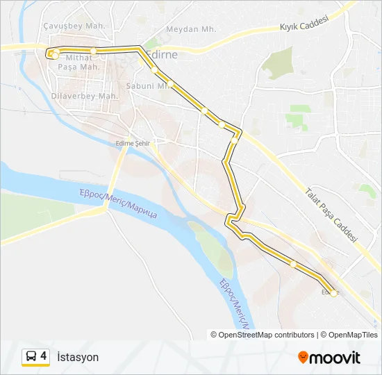 4 Bus Line Map