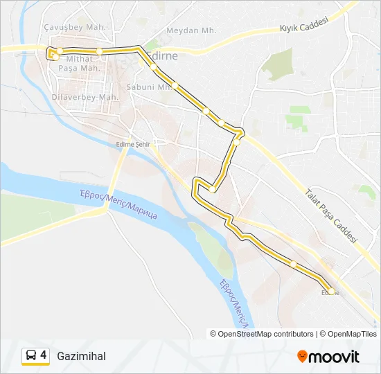 4 Bus Line Map
