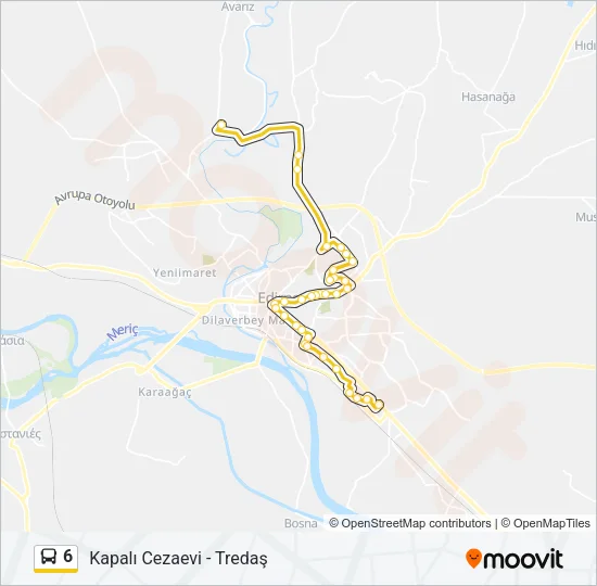 6 Bus Line Map