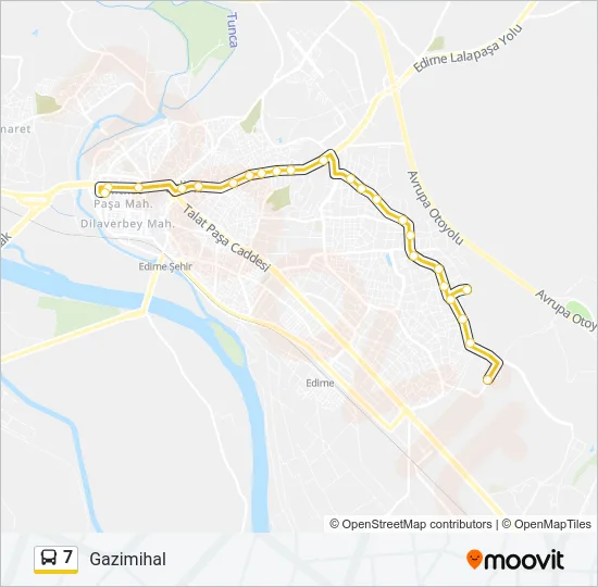 7 Bus Line Map