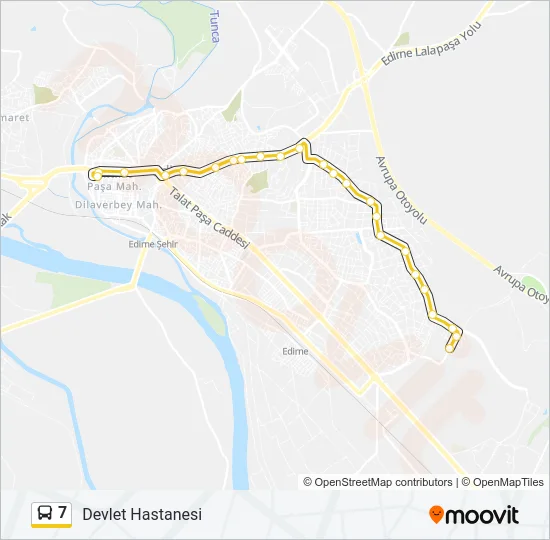 7 Bus Line Map