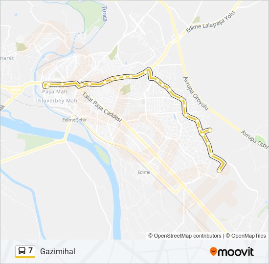 7 bus Line Map