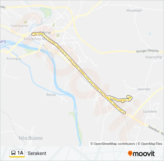1A Bus Line Map