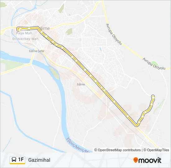 1F Bus Line Map