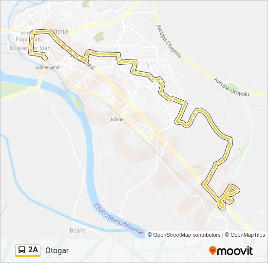 2A Bus Line Map