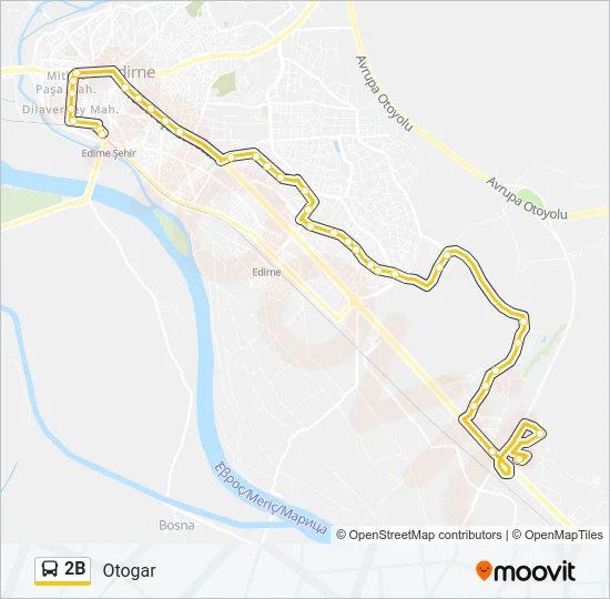 2B Bus Line Map