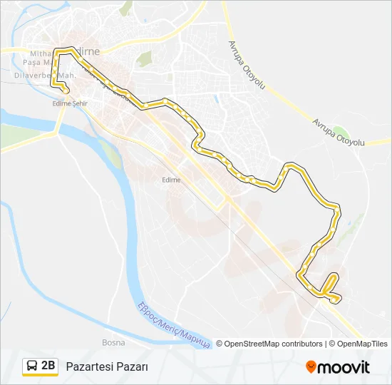 2B Bus Line Map