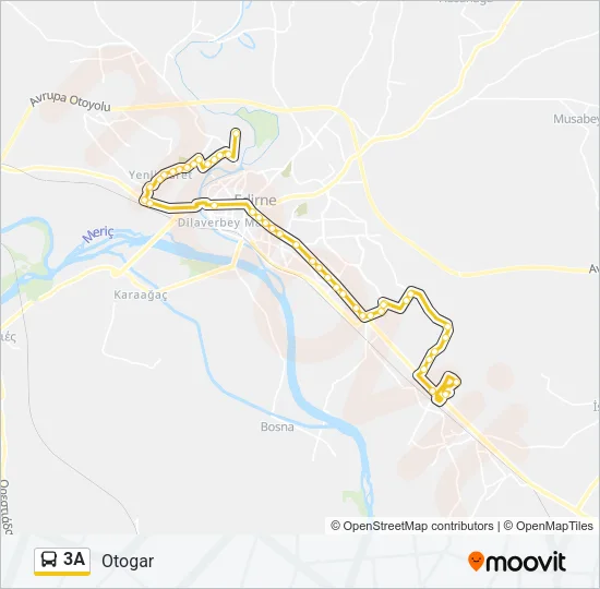 3A Bus Line Map