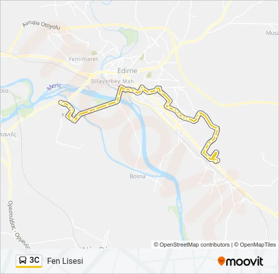 3C Bus Line Map