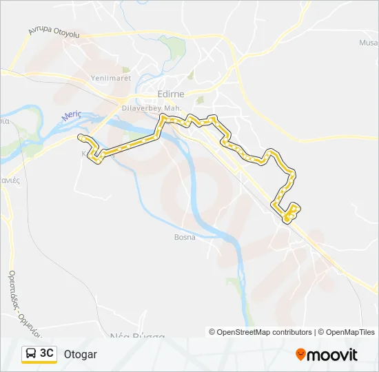3C Bus Line Map