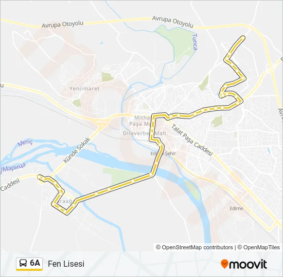 6A Bus Line Map