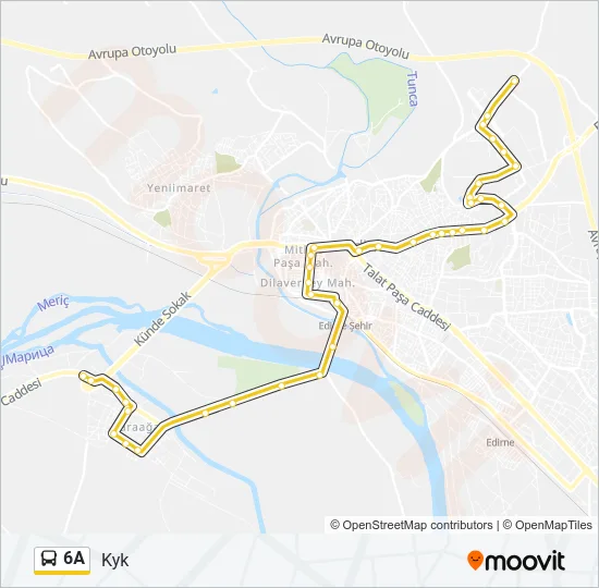 6A Bus Line Map