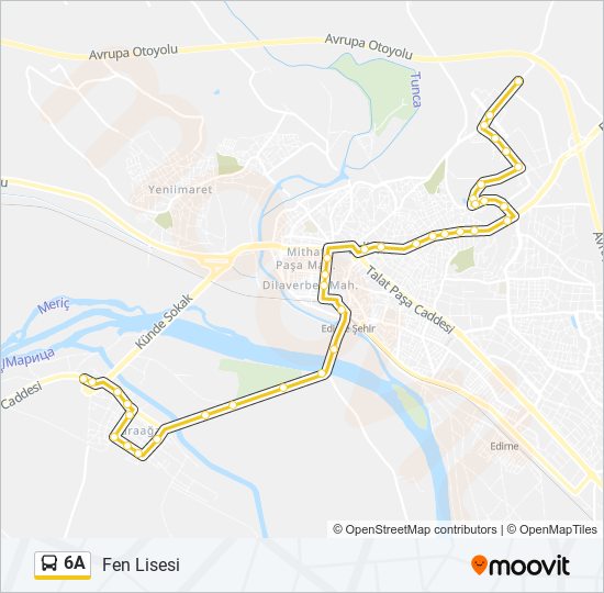 6A bus Line Map
