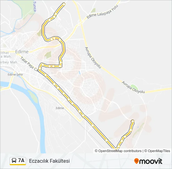 7A Bus Line Map