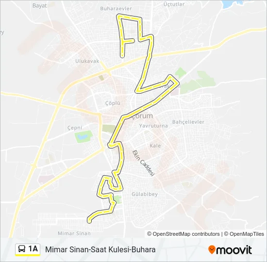 1A Bus Line Map