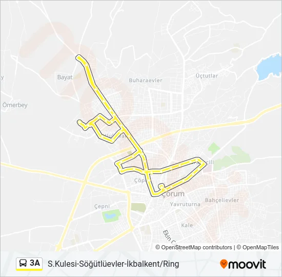 3A Bus Line Map