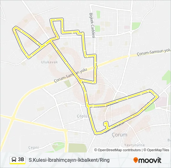 3B Bus Line Map