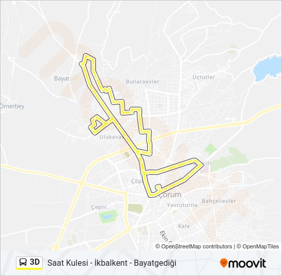 3D Bus Line Map