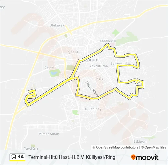 4A Bus Line Map