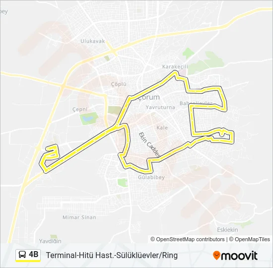 4B Bus Line Map