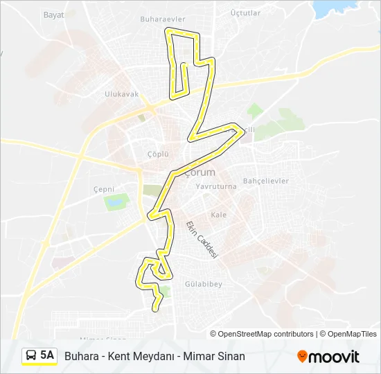 5A Bus Line Map