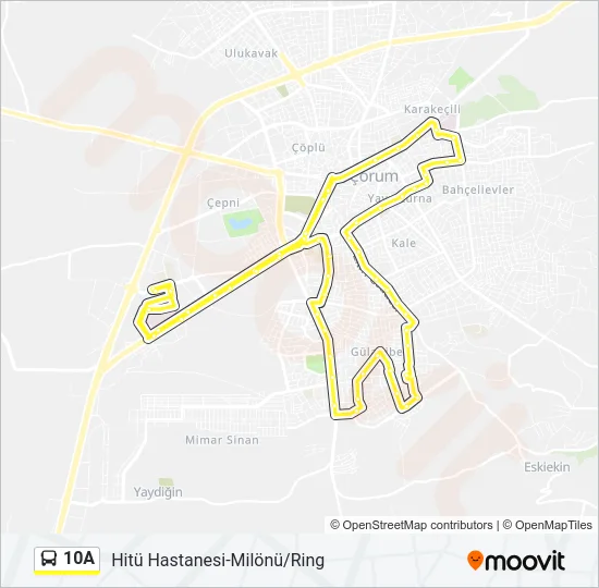 10A Bus Line Map