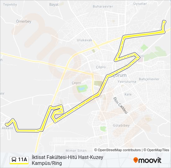 11A Bus Line Map