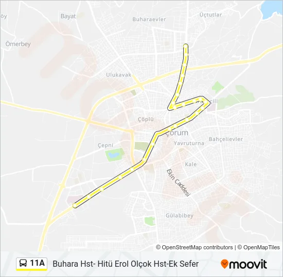 11A Bus Line Map