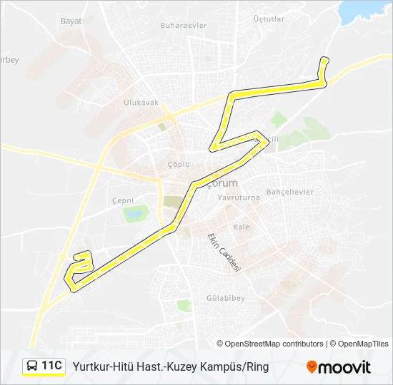 11C Bus Line Map