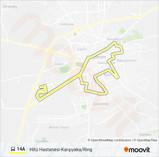 14A Bus Line Map