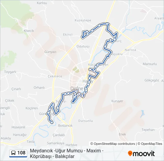 108 Bus Line Map