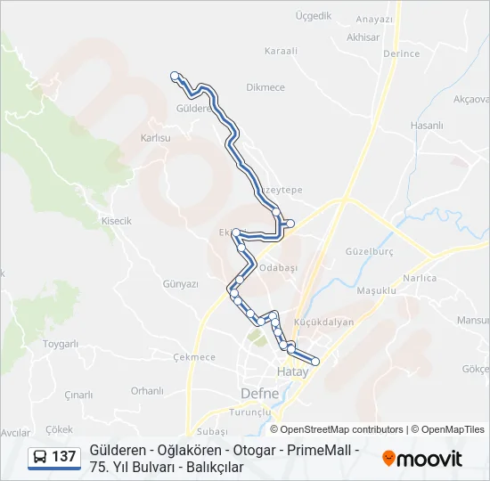 137 Bus Line Map