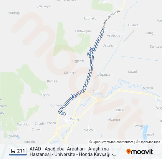 211 Bus Line Map