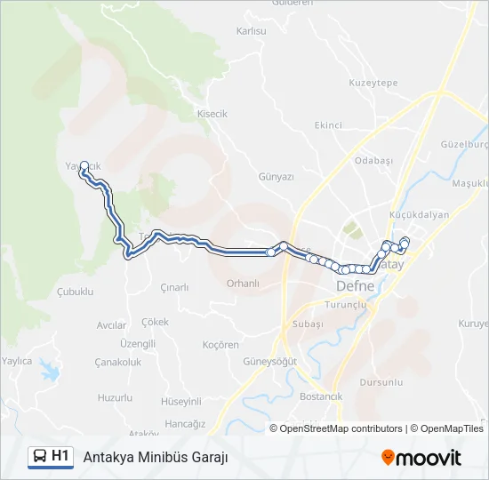 H1 Bus Line Map