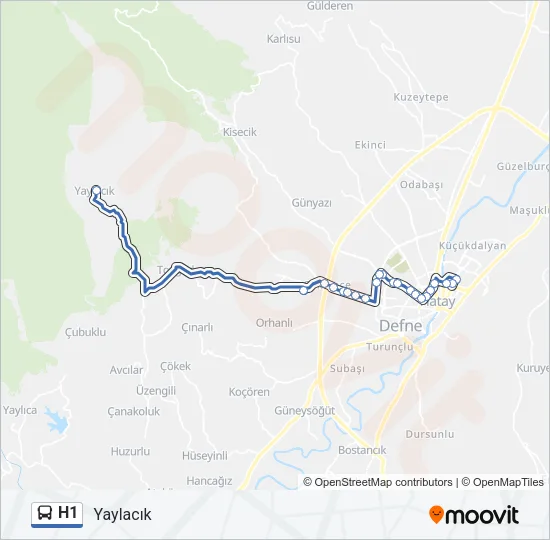 H1 Bus Line Map