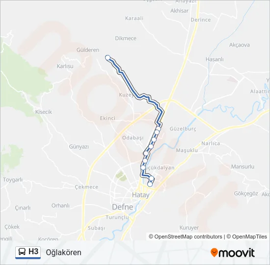H3 Bus Line Map