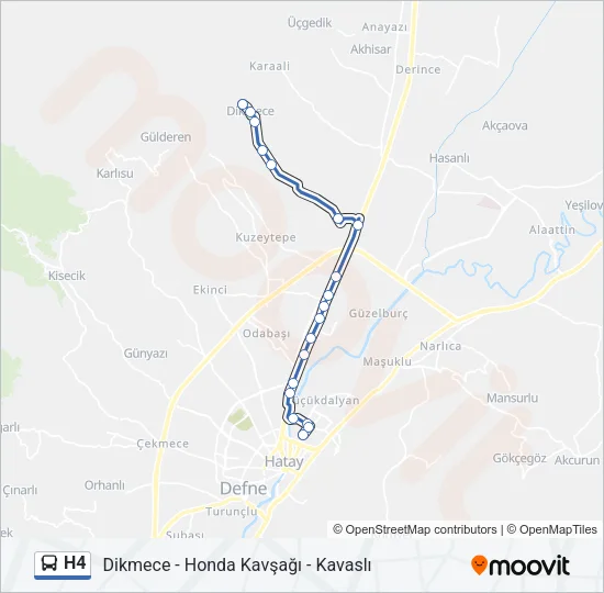 H4 Bus Line Map
