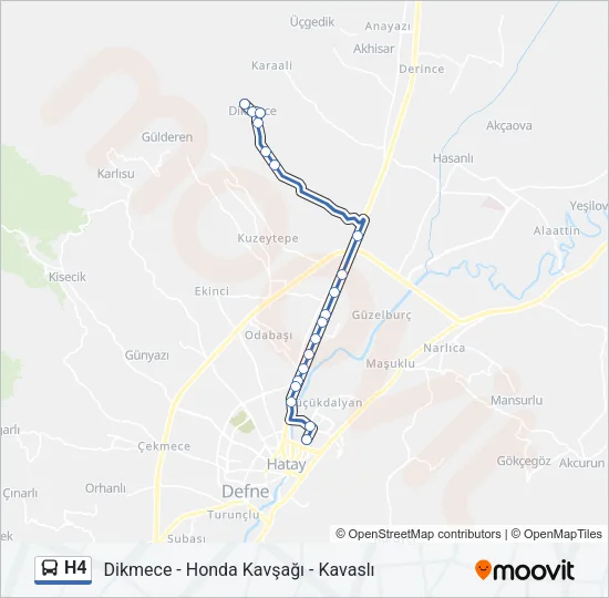 H4 Bus Line Map