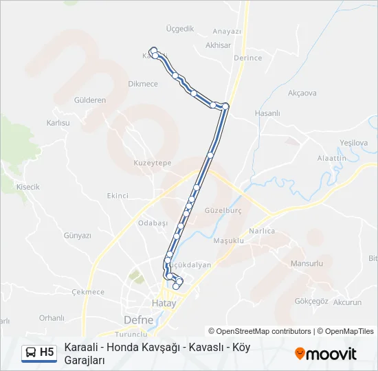 H5 Bus Line Map