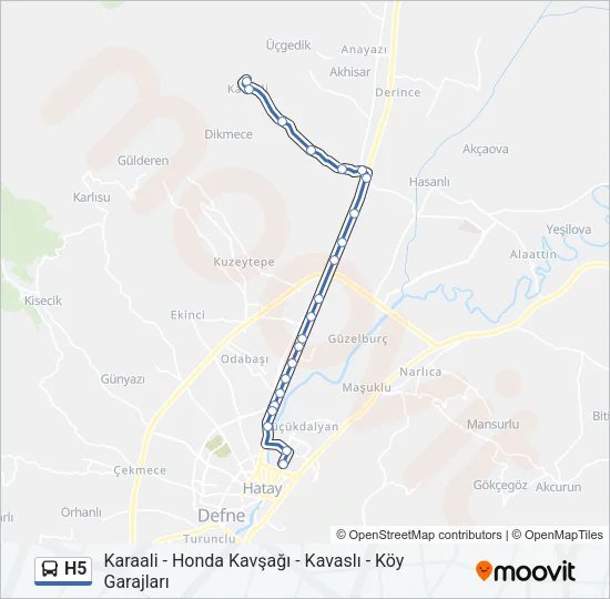 H5 Bus Line Map