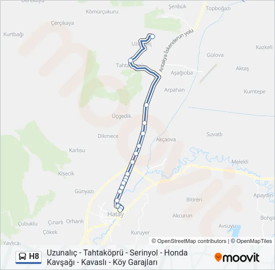 H8 Bus Line Map