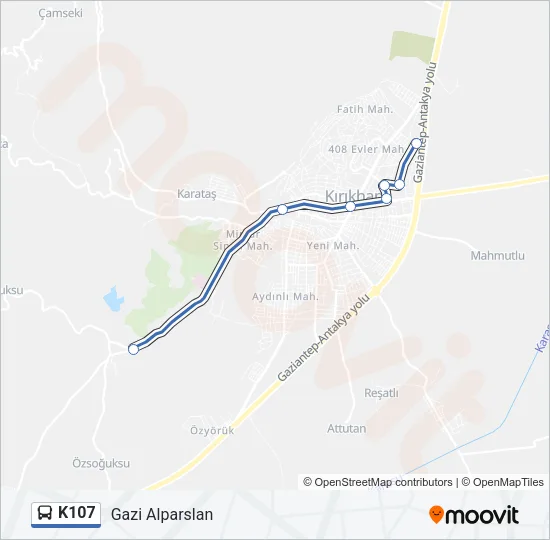 K107 Bus Line Map