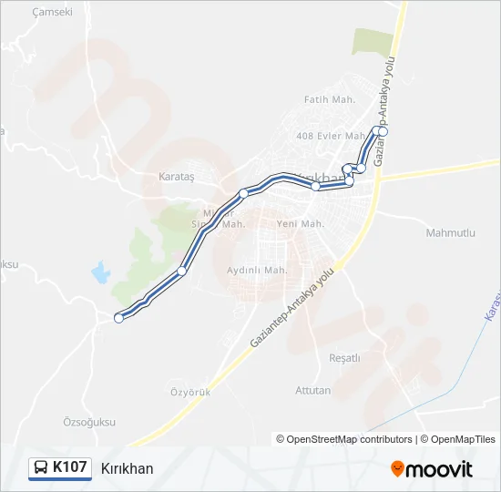 K107 Bus Line Map