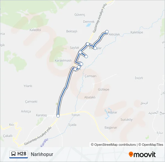 H28 Bus Line Map