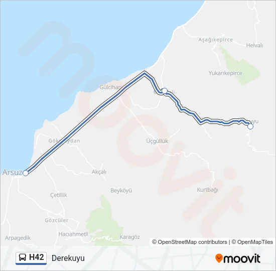 H42 Bus Line Map