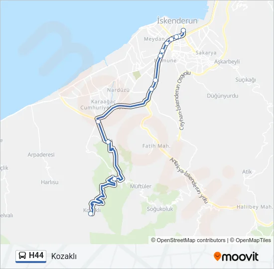 H44 Bus Line Map