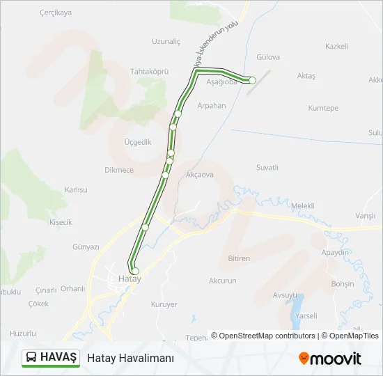 HAVAŞ Bus Line Map
